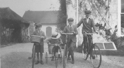 Children on bicycles 1920